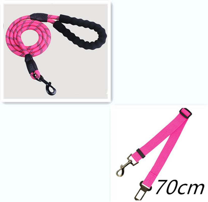 Reflective Nylon Dog Leash for Small, Medium, and Large Dogs - Ideal for Walking and Training